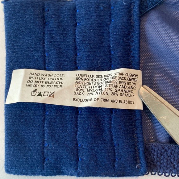 SOLD 36F Minimizer Bali Blue 3562 “Satin Tracings” 4 Hooks NWT New 80F 36DDD - Picture 7 of 7